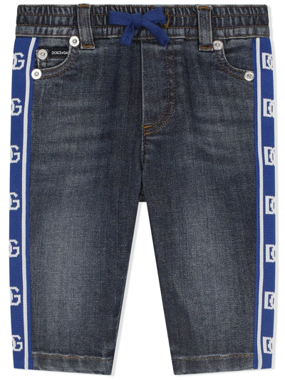 Dolce & Gabbana Babies' Straight-leg Denim Jeans In Blue