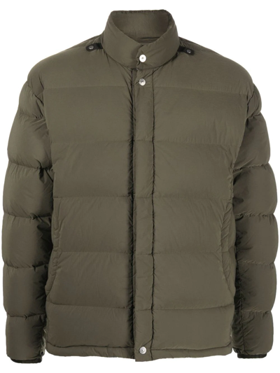 Stone Island Shadow Project Press-stud Puffer Jacket In Brown