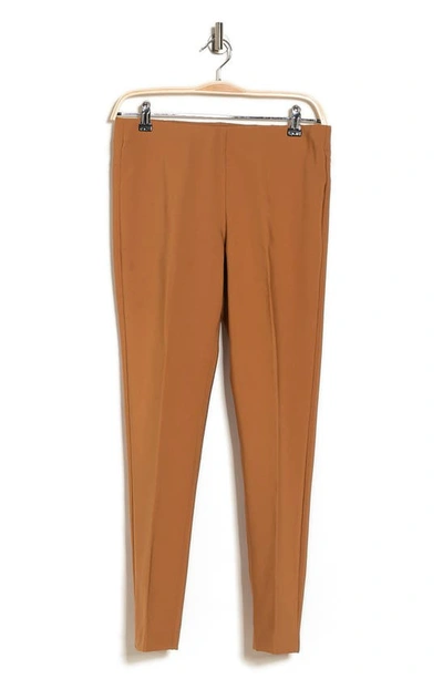 Adrianna Papell Pull-on Straight Leg Pants In Camel