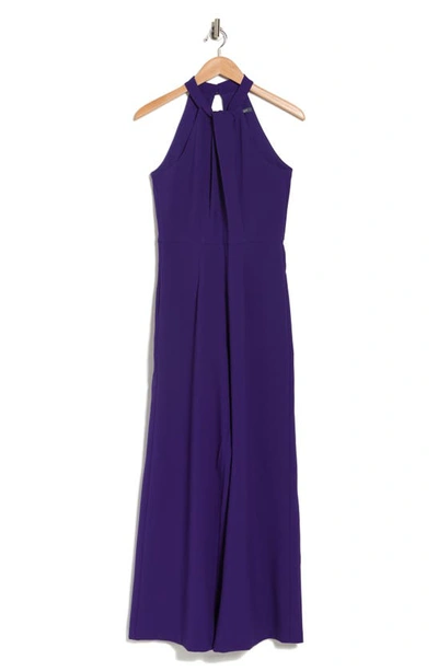 Julia Jordan Halter Neck Jumpsuit In Grape