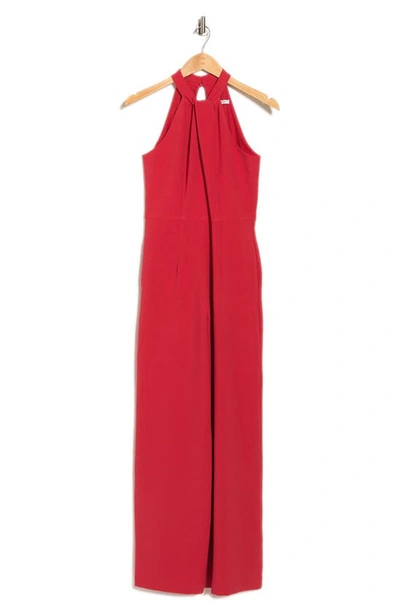 Julia Jordan Halter Neck Jumpsuit In Fire