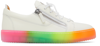 Giuseppe Zanotti Man Sneakers White Size 12 Soft Leather In Vague Bianco