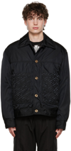 Versace Medusa Buttoned-up Jacket In Black