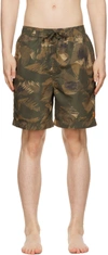 Isabel Marant Hydra Abstract Camo Swim Trunks In 67ki Khaki