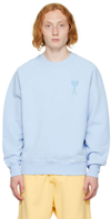Ami Alexandre Mattiussi Blue Ami De Cœur Sweatshirt In Blue