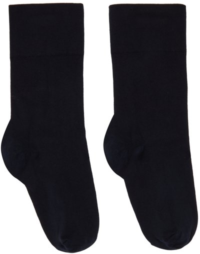 Wolford Navy Cotton Socks In 5280 Admiral