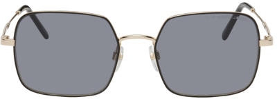 Marc Jacobs Black 507/s Sunglasses In 0rhl Gold Blck