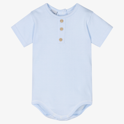 Babidu Babies' Boys Pale Blue Cotton Bodysuit