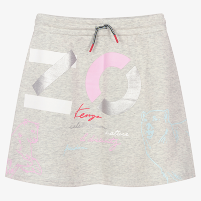 Kenzo Teen Girls Grey Logo Skirt