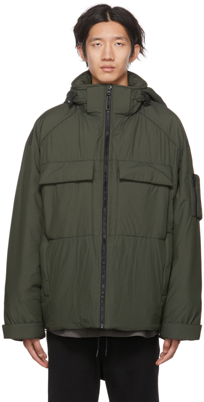 Juun.j Khaki Insulated Coat In Green