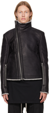 Rick Owens Black Bauhaus Jacket In 0908 Black/pearl