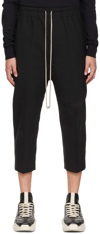 RICK OWENS BLACK ASTAIRES TROUSERS