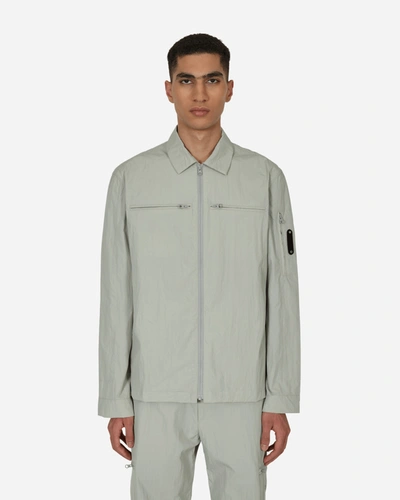 A-cold-wall* Gaussian Collared Boxy-fit Recycled-polyamide-blend Overshirt In Grey