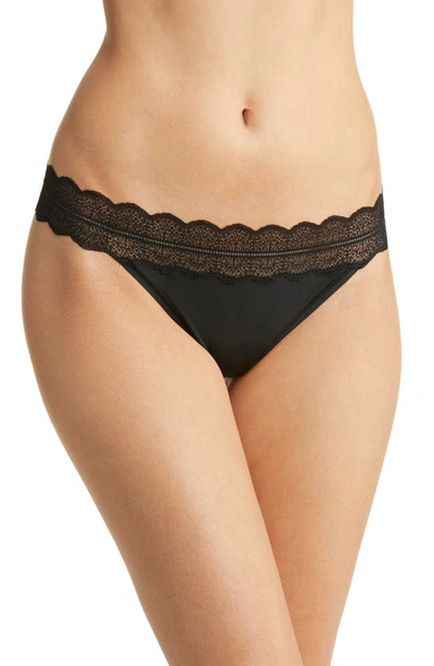 Calvin Klein Women's Lace Trim Bikini Underwear Qd3838 In Black
