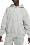 Nike Women's  Sportswear Phoenix Fleece Oversized Pullover Hoodie In Dk Grey Heather/sail
