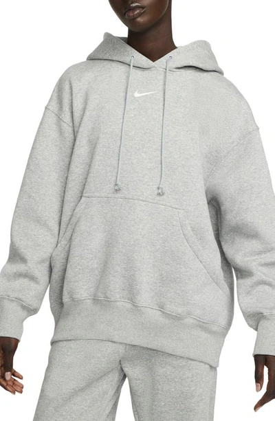 Nike Women's  Sportswear Phoenix Fleece Oversized Pullover Hoodie In Dk Grey Heather/sail