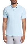 Rhone Delta Short Sleeve Piqué Performance Polo In Cool Blue