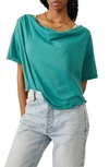 Free People Just Chill Cowl Neck T-shirt In Cypress