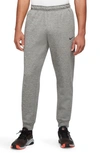Nike Therma Dq5405 Fitness Pants Men's Gray Heather Polyester Tapered Mcww69 In Dk Gy Heather/particle Gray/black