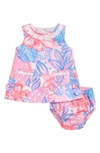 LILLY PULITZER BABY LILLY COTTON SHIFT DRESS & BLOOMERS