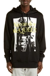 Alexander Mcqueen Logo-print Long-sleeved Hoodie In Black/ Mix