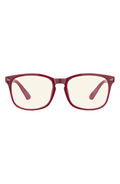 Velvet Eyewear Hannah 52mm Round Blue Light Blocking Glasses In Red