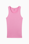 Cos Ribbed Tank Top In Pink