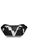 VALENTINO GARAVANI MEN'S  BLACK LEATHER TRAVEL BAG