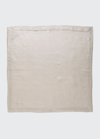 Kim Seybert Metallic Linen Napkin In Silver