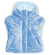 Monnalisa Velour Logo-patch Vest In Celeste