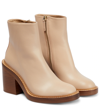 CHLOÉ MAY LEATHER ANKLE BOOTS