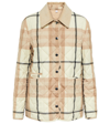 BURBERRY QUILTED CHECKED WOOL JACKET