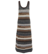 Chloé Sleeveless Chunky Striped Knitted Maxi Dress In Multicolor Grey 1