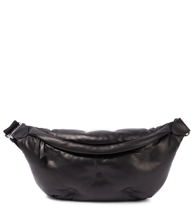 Maison Margiela Glam Slam Padded Leather Belt Bag In Black