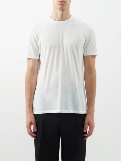 Tom Ford Men's Cotton Jersey M&eacute;lange T-shirt In White