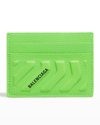 BALENCIAGA MEN'S EMBOSSED LEATHER LOGO CARD HOLDER