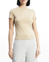 Theory Tiny Apex Organic Pima Cotton T-shirt In Buff