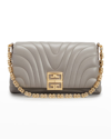Givenchy Small 4g Crossbody Bag In Calf Leather In 099 Stone Grey