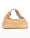 Studio Amelia Helium Mini Leather Top-handle Bag In Beige