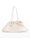 Studio Amelia Choux Midi Drawstring Shoulder Bag In Stone