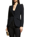 Alexander Mcqueen Upside-down Lapel Jacket In Love Red