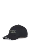 Hugo Boss Piqu-mesh Cap With 3d Embroidered Logo In Black