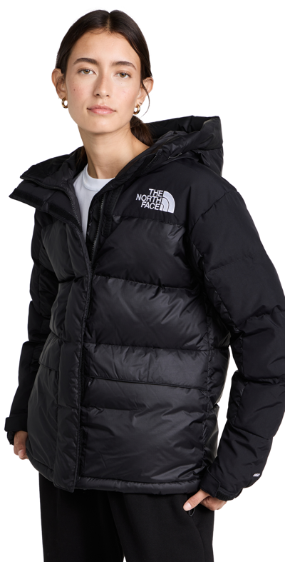 The North Face Logo Down Parka In Tnf Black