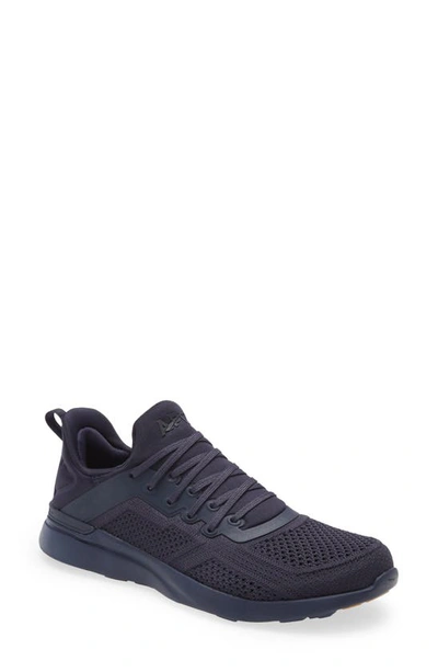 Apl Athletic Propulsion Labs Techloom Tracer Knit Training Shoe In Midnight / Gum