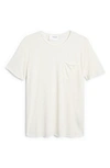 Selected Homme Brook Raw Edge T-shirt In Off White