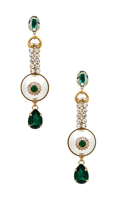 Anton Heunis Crystal Chandelier Earrings In Metallic Gold