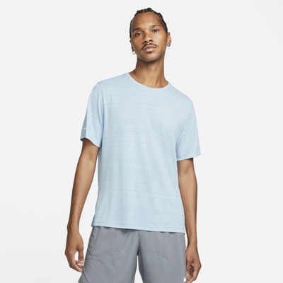 Nike Men's Dri-fit Miler Running Top In Blue