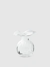 Vietri Hibiscus Glass Small Fluted Vase In Clear