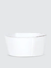 Vietri Lastra Medium Serving Bowl In White