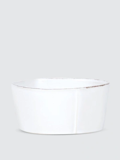 Vietri Lastra Medium Serving Bowl In White